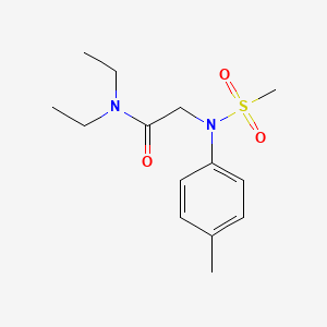 molecular formula C14H22N2O3S B5151106 N,N-diethyl-2-(4-methyl-N-methylsulfonylanilino)acetamide CAS No. 6167-53-9