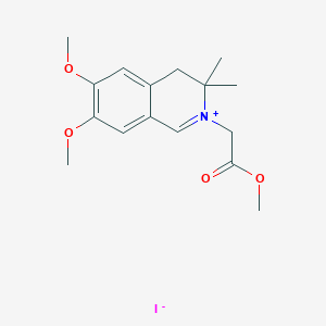 molecular formula C16H22INO4 B5151113 methyl 2-(6,7-dimethoxy-3,3-dimethyl-4H-isoquinolin-2-ium-2-yl)acetate;iodide 