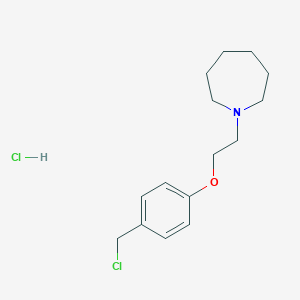 molecular formula C15H23Cl2NO B051513 1-(2-(4-(Chloromethyl)phenoxy)ethyl)azepane hydrochloride CAS No. 223251-25-0