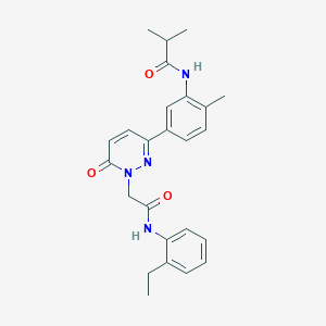 molecular formula C25H28N4O3 B5151319 N-[5-(1-{2-[(2-ethylphenyl)amino]-2-oxoethyl}-6-oxo-1,6-dihydropyridazin-3-yl)-2-methylphenyl]-2-methylpropanamide 