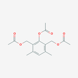 molecular formula C16H20O6 B515143 2-(Acetyloxy)-3-[(acetyloxy)methyl]-4,6-dimethylbenzyl acetate 