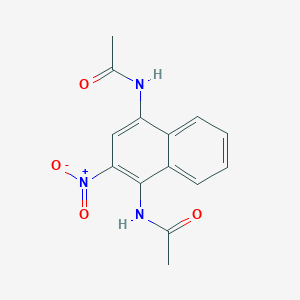 molecular formula C14H13N3O4 B515147 N-{4-(acetylamino)-2-nitro-1-naphthyl}acetamide 
