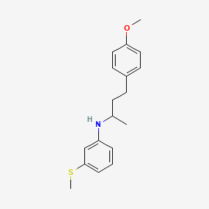 molecular formula C18H23NOS B5151506 N-[4-(4-methoxyphenyl)butan-2-yl]-3-methylsulfanylaniline 