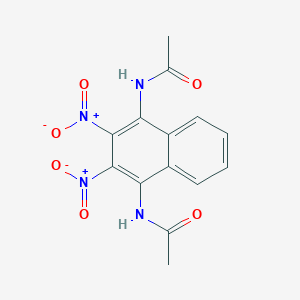molecular formula C14H12N4O6 B515154 N-{4-(acetylamino)-2,3-dinitro-1-naphthyl}acetamide 