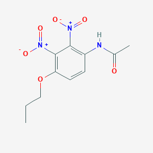 molecular formula C11H13N3O6 B515156 N-{2,3-bisnitro-4-propoxyphenyl}acetamide 