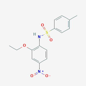 molecular formula C15H16N2O5S B515161 N-{2-ethoxy-4-nitrophenyl}-4-methylbenzenesulfonamide 