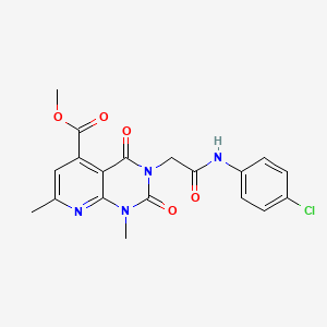 molecular formula C19H17ClN4O5 B5151735 METHYL 3-{[(4-CHLOROPHENYL)CARBAMOYL]METHYL}-1,7-DIMETHYL-2,4-DIOXO-1H,2H,3H,4H-PYRIDO[2,3-D]PYRIMIDINE-5-CARBOXYLATE 