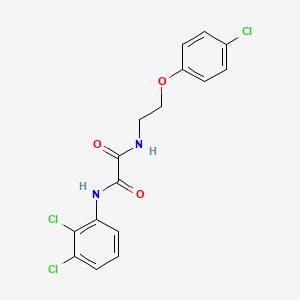 molecular formula C16H13Cl3N2O3 B5151795 N-[2-(4-chlorophenoxy)ethyl]-N'-(2,3-dichlorophenyl)oxamide 