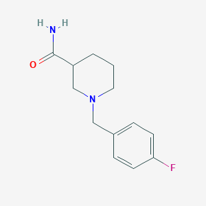 molecular formula C13H17FN2O B5151882 1-[(4-fluorophenyl)methyl]piperidine-3-carboxamide 