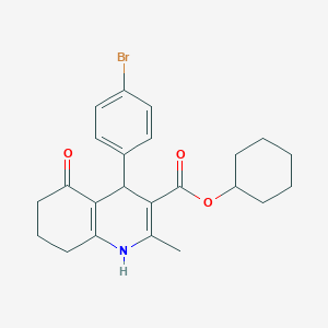 molecular formula C23H26BrNO3 B5151888 cyclohexyl 4-(4-bromophenyl)-2-methyl-5-oxo-4,6,7,8-tetrahydro-1H-quinoline-3-carboxylate 