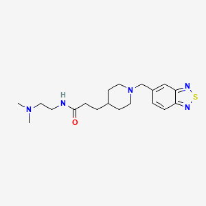 molecular formula C19H29N5OS B5151964 3-[1-(2,1,3-benzothiadiazol-5-ylmethyl)piperidin-4-yl]-N-[2-(dimethylamino)ethyl]propanamide 