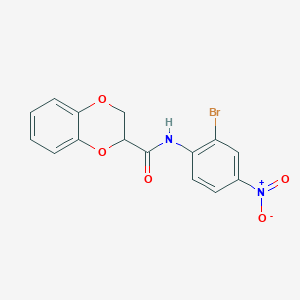 molecular formula C15H11BrN2O5 B5151973 N-(2-bromo-4-nitrophenyl)-2,3-dihydro-1,4-benzodioxine-3-carboxamide 
