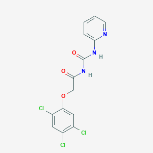 molecular formula C14H10Cl3N3O3 B5152026 N-(pyridin-2-ylcarbamoyl)-2-(2,4,5-trichlorophenoxy)acetamide 