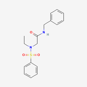 molecular formula C17H20N2O3S B5152089 N-benzyl-N~2~-ethyl-N~2~-(phenylsulfonyl)glycinamide 