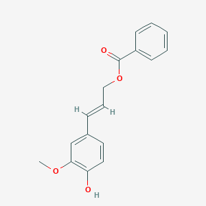 molecular formula C17H16O4 B051521 Phenol, 4-[3-(benzoyloxy)-1-propenyl]-2-methoxy- CAS No. 4159-29-9