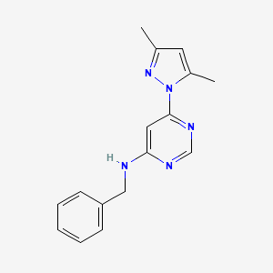 molecular formula C16H17N5 B5152191 N-benzyl-6-(3,5-dimethylpyrazol-1-yl)pyrimidin-4-amine 
