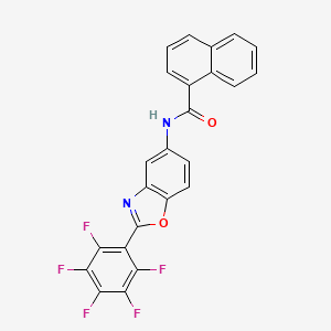 molecular formula C24H11F5N2O2 B5152243 N-[2-(pentafluorophenyl)-1,3-benzoxazol-5-yl]naphthalene-1-carboxamide 