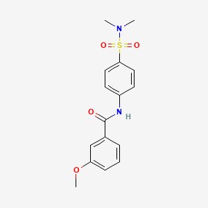 molecular formula C16H18N2O4S B5152302 N-[4-(dimethylsulfamoyl)phenyl]-3-methoxybenzamide 