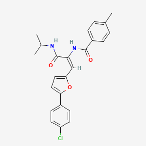 molecular formula C24H23ClN2O3 B5152366 N-(2-(5-(4-CL-PH)-2-FURYL)-1-((ISOPROPYLAMINO)CARBONYL)VINYL)-4-METHYLBENZAMIDE 