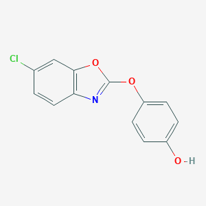 molecular formula C13H8ClNO3 B051524 4-[(6-Chloro-1,3-benzoxazol-2-yl)oxy]phenol CAS No. 70217-01-5