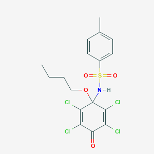 N-(1-butoxy-2,3,5,6-tetrachloro-4-oxo-2,5-cyclohexadien-1-yl)-4-methylbenzenesulfonamide