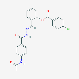 4-Chloro-benzoic acid 2-[(4-acetylamino-benzoyl)-hydrazonomethyl]-phenyl ester