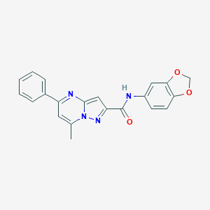 N-(1,3-benzodioxol-5-yl)-7-methyl-5-phenylpyrazolo[1,5-a]pyrimidine-2-carboxamide