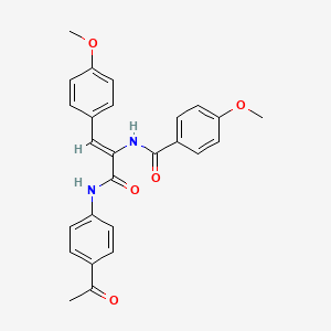 molecular formula C26H24N2O5 B5152453 N-[(Z)-3-(4-acetylanilino)-1-(4-methoxyphenyl)-3-oxoprop-1-en-2-yl]-4-methoxybenzamide 