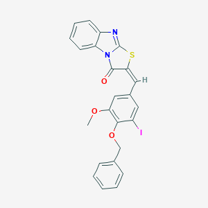 (2E)-2-[4-(benzyloxy)-3-iodo-5-methoxybenzylidene][1,3]thiazolo[3,2-a]benzimidazol-3(2H)-one