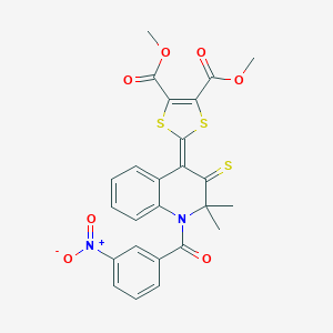 dimethyl 2-(1-{3-nitrobenzoyl}-2,2-dimethyl-3-thioxo-2,3-dihydro-4(1H)-quinolinylidene)-1,3-dithiole-4,5-dicarboxylate