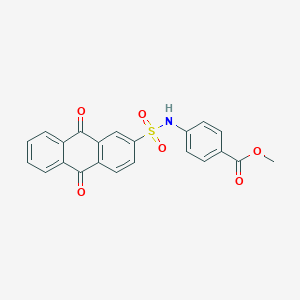 molecular formula C22H15NO6S B515266 Methyl 4-(9,10-dioxo-9,10-dihydroanthracene-2-sulfonamido)benzoate CAS No. 670255-62-6