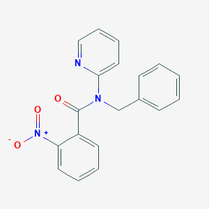 molecular formula C19H15N3O3 B515267 N-benzyl-2-nitro-N-(pyridin-2-yl)benzamide 