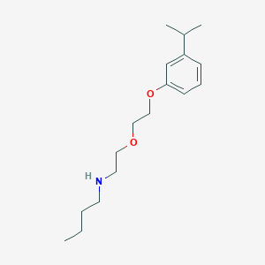 molecular formula C17H29NO2 B5152712 N-[2-[2-(3-propan-2-ylphenoxy)ethoxy]ethyl]butan-1-amine 