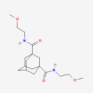 molecular formula C18H30N2O4 B5152827 N1,N3-bis(2-methoxyethyl)adamantane-1,3-dicarboxamide 
