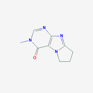 molecular formula C9H10N4O B515287 3-methyl-7,8-dihydro-3H-pyrrolo[2,1-f]purin-4(6H)-one 