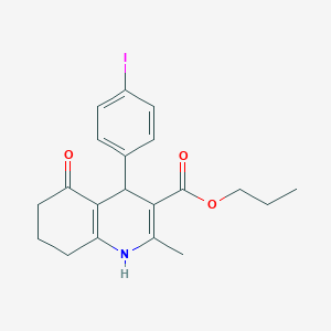 molecular formula C20H22INO3 B5152882 propyl 4-(4-iodophenyl)-2-methyl-5-oxo-4,6,7,8-tetrahydro-1H-quinoline-3-carboxylate 
