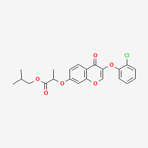 molecular formula C22H21ClO6 B5152907 2-methylpropyl 2-{[3-(2-chlorophenoxy)-4-oxo-4H-chromen-7-yl]oxy}propanoate 
