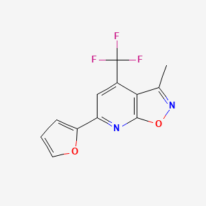 molecular formula C12H7F3N2O2 B5152915 6-(2-Furyl)-3-methyl-4-(trifluoromethyl)isoxazolo(5,4-B)pyridine CAS No. 853312-87-5
