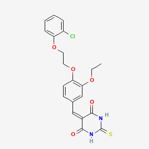 5-{4-[2-(2-chlorophenoxy)ethoxy]-3-ethoxybenzylidene}-2-thioxodihydro-4,6(1H,5H)-pyrimidinedione