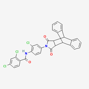 2,4-dichloro-N-[2-chloro-4-(16,18-dioxo-17-azapentacyclo[6.6.5.0~2,7~.0~9,14~.0~15,19~]nonadeca-2,4,6,9,11,13-hexaen-17-yl)phenyl]benzamide