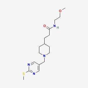N-(2-methoxyethyl)-3-(1-{[2-(methylthio)-5-pyrimidinyl]methyl}-4-piperidinyl)propanamide