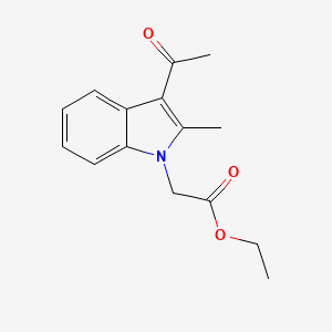 molecular formula C15H17NO3 B5152984 Ethyl 2-(3-acetyl-2-methylindol-1-yl)acetate 