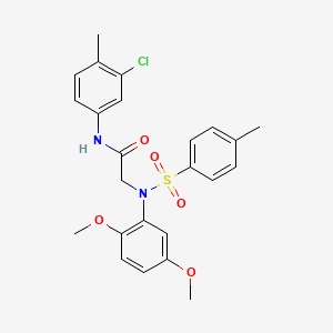 molecular formula C24H25ClN2O5S B5152990 N-(3-chloro-4-methylphenyl)-N~2~-(2,5-dimethoxyphenyl)-N~2~-[(4-methylphenyl)sulfonyl]glycinamide 