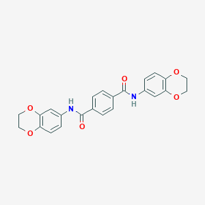 molecular formula C24H20N2O6 B515302 N~1~,N~4~-di(2,3-dihydro-1,4-benzodioxin-6-yl)terephthalamide CAS No. 519019-13-7