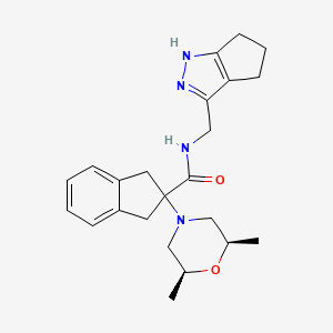 2-[(2R*,6S*)-2,6-dimethyl-4-morpholinyl]-N-(1,4,5,6-tetrahydrocyclopenta[c]pyrazol-3-ylmethyl)-2-indanecarboxamide