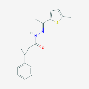 molecular formula C17H18N2OS B515305 N'-[1-(5-methyl-2-thienyl)ethylidene]-2-phenylcyclopropanecarbohydrazide 