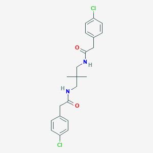molecular formula C21H24Cl2N2O2 B515311 2-(4-chlorophenyl)-N-(3-{[(4-chlorophenyl)acetyl]amino}-2,2-dimethylpropyl)acetamide 