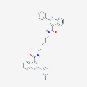 molecular formula C40H38N4O2 B515314 2-(3-methylphenyl)-N-[6-({[2-(3-methylphenyl)-4-quinolinyl]carbonyl}amino)hexyl]-4-quinolinecarboxamide 