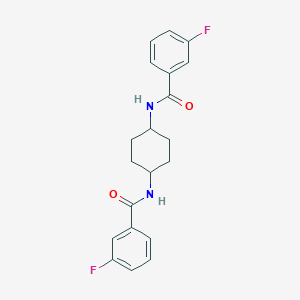 molecular formula C20H20F2N2O2 B515315 3-fluoro-N-{4-[(3-fluorobenzoyl)amino]cyclohexyl}benzamide 