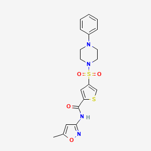molecular formula C19H20N4O4S2 B5153178 N-(5-methyl-1,2-oxazol-3-yl)-4-(4-phenylpiperazin-1-yl)sulfonylthiophene-2-carboxamide 